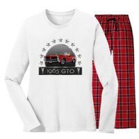 VINTAGE 1965 GTO CONVERTIBLE CLASSIC AMERICAN MUSCLE CARS Women's Long Sleeve Flannel Pajama Set 