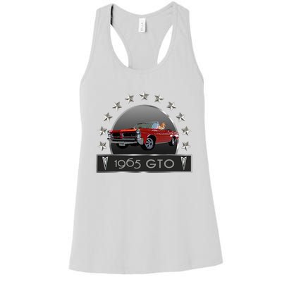 VINTAGE 1965 GTO CONVERTIBLE CLASSIC AMERICAN MUSCLE CARS Women's Racerback Tank