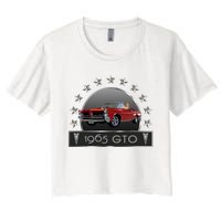 VINTAGE 1965 GTO CONVERTIBLE CLASSIC AMERICAN MUSCLE CARS Women's Crop Top Tee