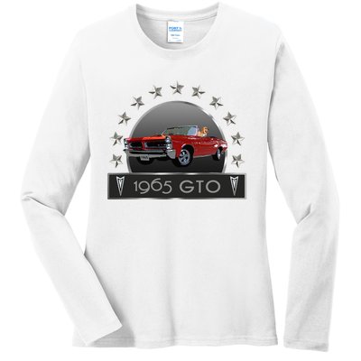 VINTAGE 1965 GTO CONVERTIBLE CLASSIC AMERICAN MUSCLE CARS Ladies Long Sleeve Shirt