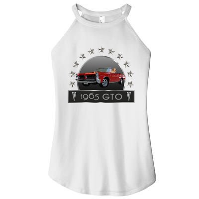 VINTAGE 1965 GTO CONVERTIBLE CLASSIC AMERICAN MUSCLE CARS Women's Perfect Tri Rocker Tank