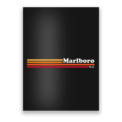 Vintage 1980s Graphic Style M.A.R.L.B.O.R.O New Jersey Poster