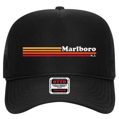 Vintage 1980s Graphic Style M.A.R.L.B.O.R.O New Jersey Trucker Hat