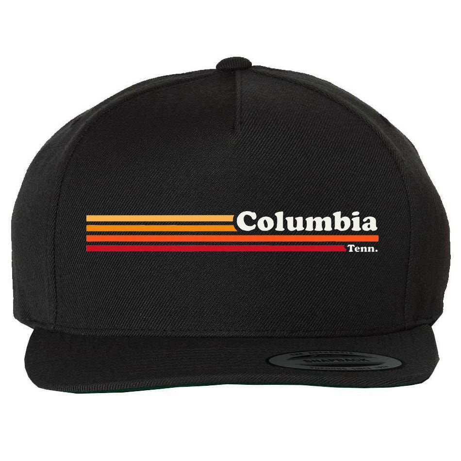 Vintage 1980s Graphic Style Columbia Tennessee Wool Snapback Cap