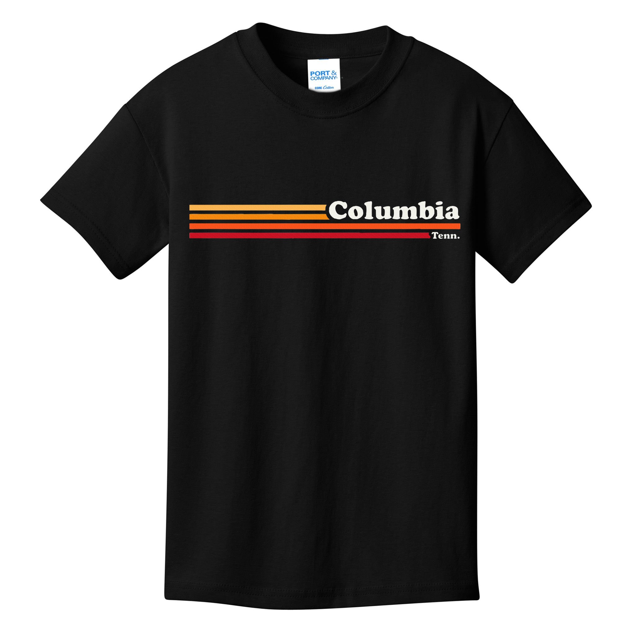 Vintage 1980s Graphic Style Columbia Tennessee Kids T-Shirt
