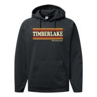 Vintage 1980s Graphic Style Timberlake Tennessee Performance Fleece Hoodie