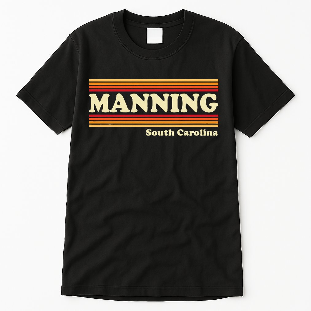 Vintage 1980s Graphic Style Manning South Carolina Tall T-Shirt