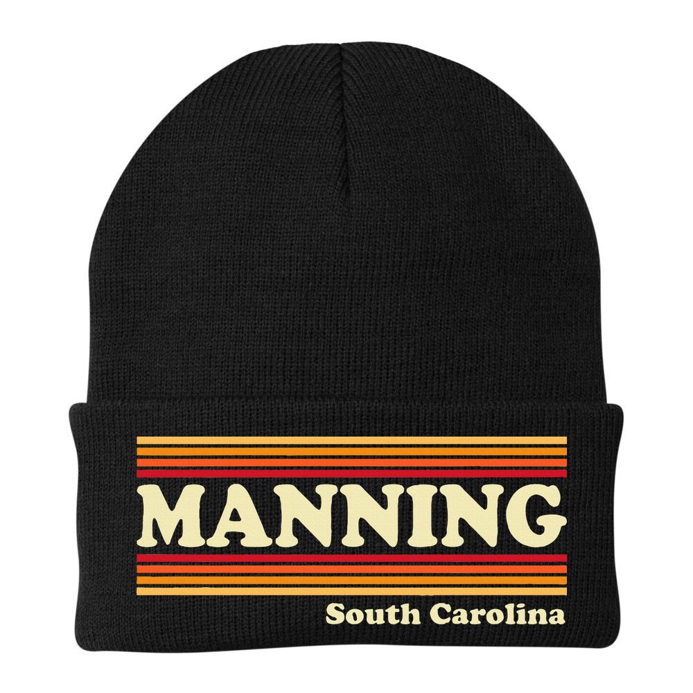 Vintage 1980s Graphic Style Manning South Carolina Beanie