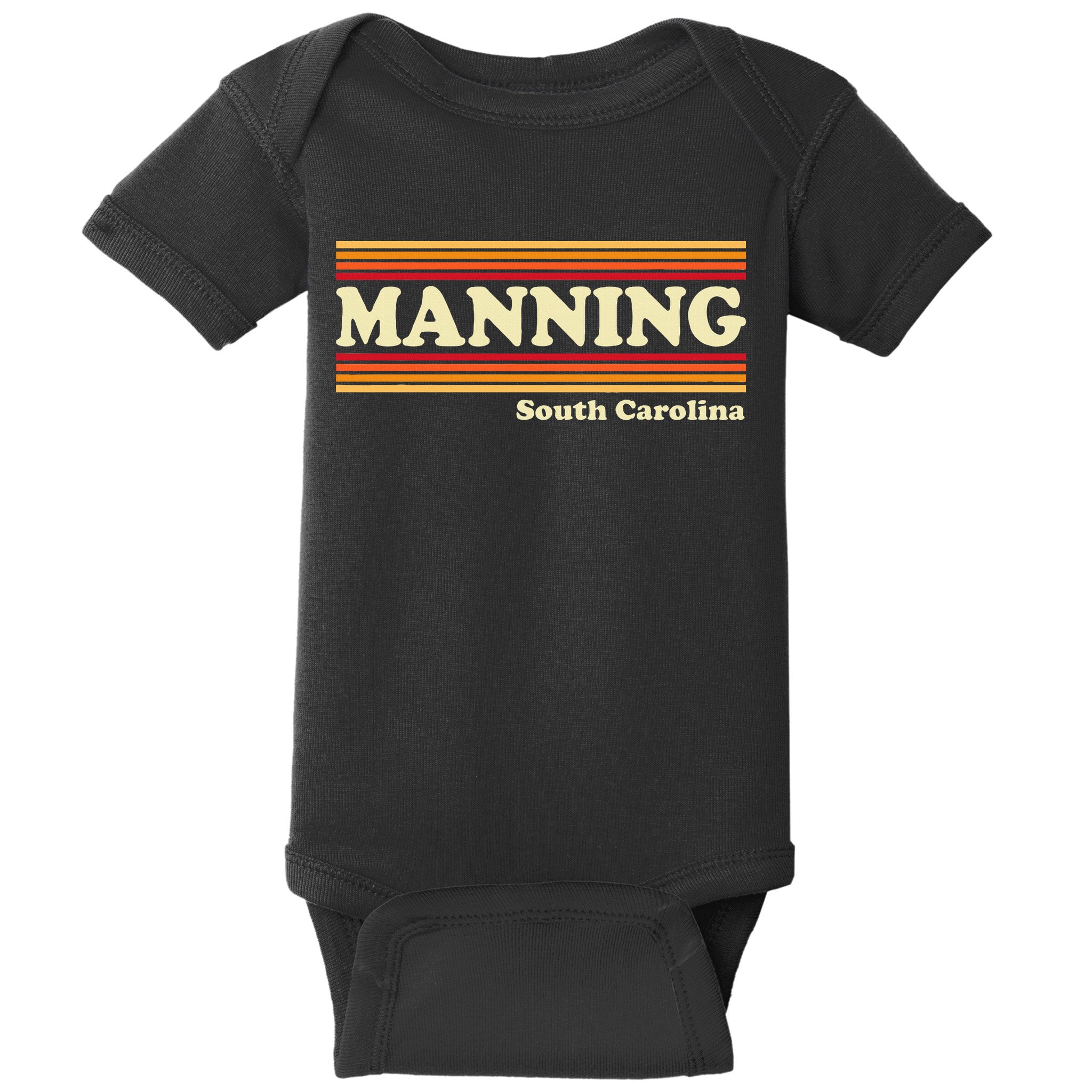 Vintage 1980s Graphic Style Manning South Carolina Baby Bodysuit