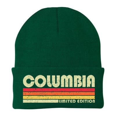 Vintage 1980s Graphic Style Columbia Tennessee Knit Cap Winter Beanie