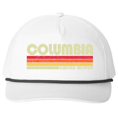 Vintage 1980s Graphic Style Columbia Tennessee Snapback Five-Panel Rope Hat