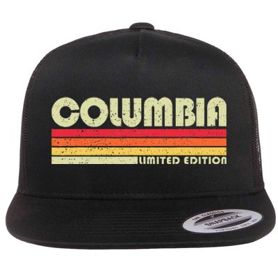 Vintage 1980s Graphic Style Columbia Tennessee Flat Bill Trucker Hat