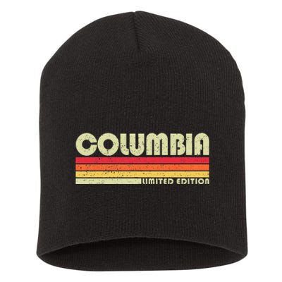 Vintage 1980s Graphic Style Columbia Tennessee Short Acrylic Beanie