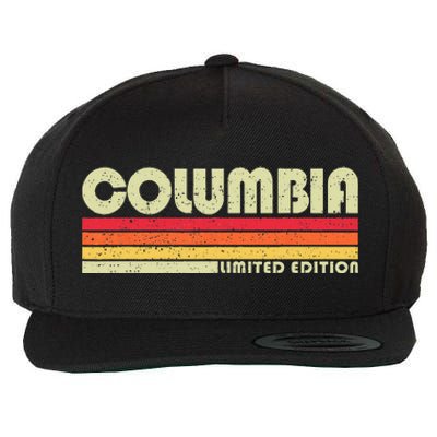 Vintage 1980s Graphic Style Columbia Tennessee Wool Snapback Cap