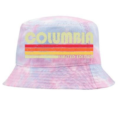 Vintage 1980s Graphic Style Columbia Tennessee Tie-Dyed Bucket Hat