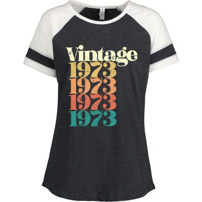 Vintage 1973 Gift Enza Ladies Jersey Colorblock Tee