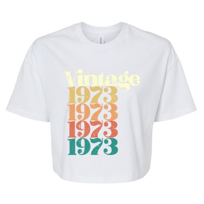 Vintage 1973 Gift Bella+Canvas Jersey Crop Tee