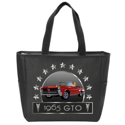 VINTAGE 1965 GTO CONVERTIBLE CLASSIC AMERICAN MUSCLE CARS Zip Tote Bag