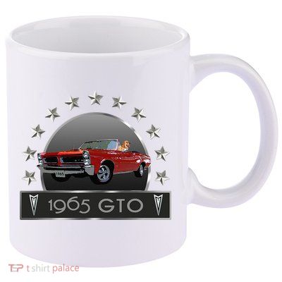 VINTAGE 1965 GTO CONVERTIBLE CLASSIC AMERICAN MUSCLE CARS 11oz C Handle Ceramic Mug