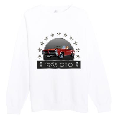 VINTAGE 1965 GTO CONVERTIBLE CLASSIC AMERICAN MUSCLE CARS Premium Crewneck Sweatshirt