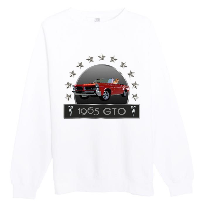 VINTAGE 1965 GTO CONVERTIBLE CLASSIC AMERICAN MUSCLE CARS Premium Crewneck Sweatshirt