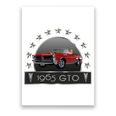 VINTAGE 1965 GTO CONVERTIBLE CLASSIC AMERICAN MUSCLE CARS Poster