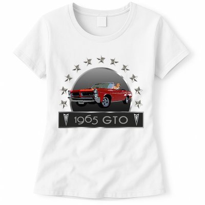 VINTAGE 1965 GTO CONVERTIBLE CLASSIC AMERICAN MUSCLE CARS Womens T-Shirt