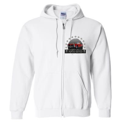 VINTAGE 1965 GTO CONVERTIBLE CLASSIC AMERICAN MUSCLE CARS Full Zip Hoodie