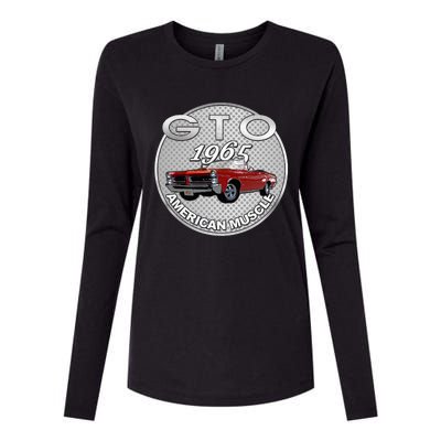 Vintage 1965 Gto Convertible Classic American Muscle Cars Womens Cotton Relaxed Long Sleeve T-Shirt