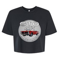 Vintage 1965 Gto Convertible Classic American Muscle Cars Bella+Canvas Jersey Crop Tee