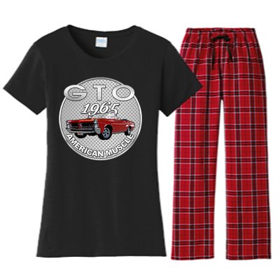 Vintage 1965 Gto Convertible Classic American Muscle Cars Women's Flannel Pajama Set