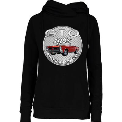 Vintage 1965 Gto Convertible Classic American Muscle Cars Womens Funnel Neck Pullover Hood