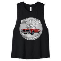 Vintage 1965 Gto Convertible Classic American Muscle Cars Women's Racerback Cropped Tank