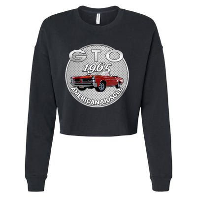 Vintage 1965 Gto Convertible Classic American Muscle Cars Cropped Pullover Crew