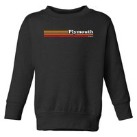 Vintage 1980s Graphic Style Plymouth Connecticut Toddler Sweatshirt