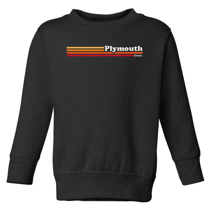 Vintage 1980s Graphic Style Plymouth Connecticut Toddler Sweatshirt