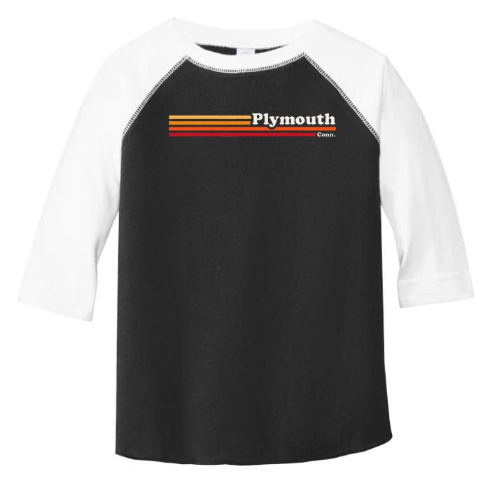 Vintage 1980s Graphic Style Plymouth Connecticut Toddler Fine Jersey T-Shirt