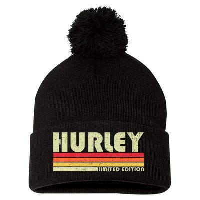 Vintage 1980s Graphic Style Hurley Virginia Pom Pom 12in Knit Beanie