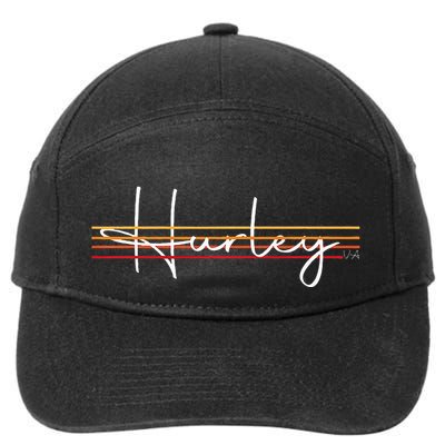 Vintage 1980s Graphic Style Hurley Virginia VA Retro 80s  7-Panel Snapback Hat