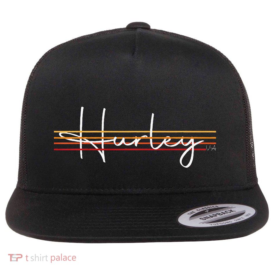 Vintage 1980s Graphic Style Hurley Virginia VA Retro 80s  Flatbill Hat