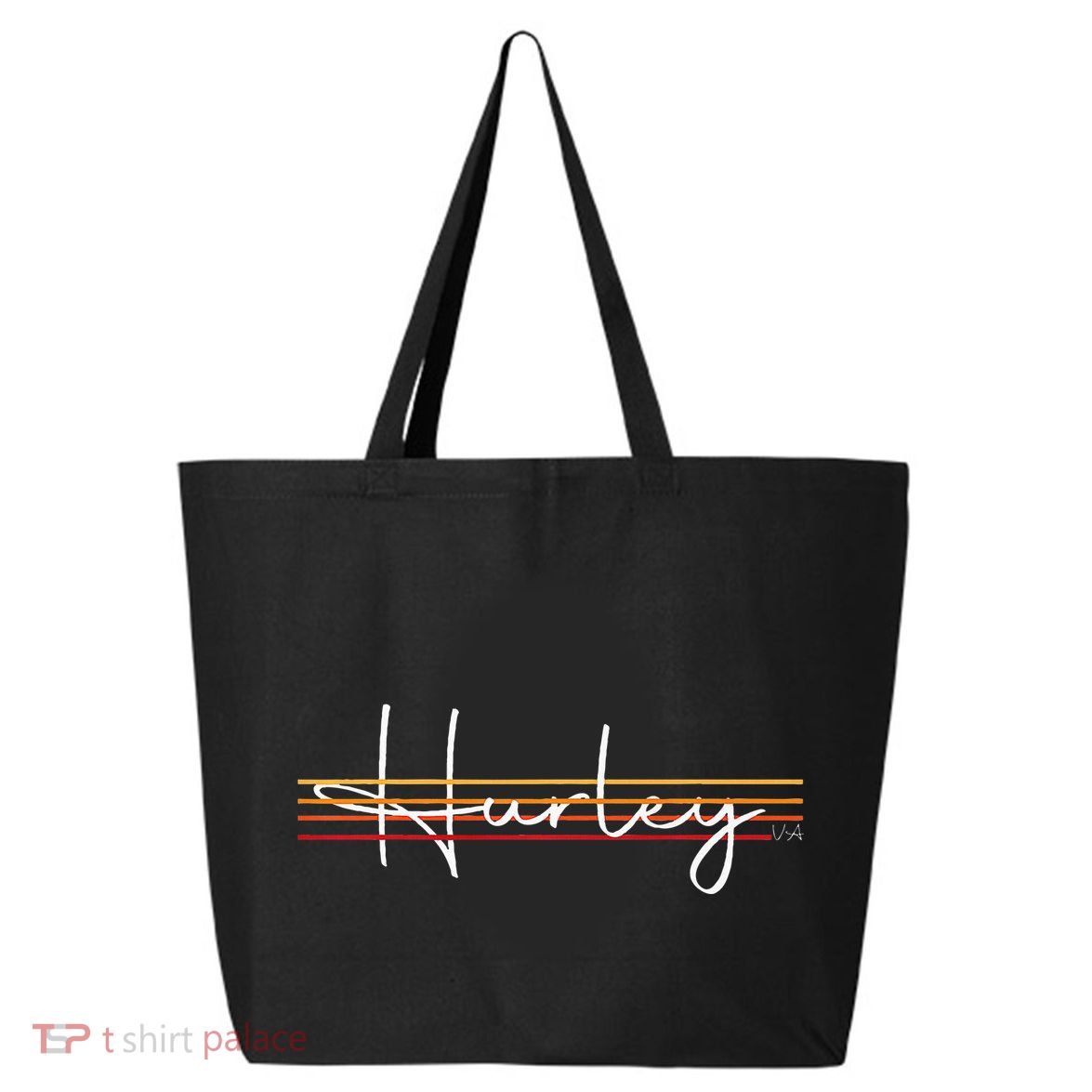 Vintage 1980s Graphic Style Hurley Virginia VA Retro 80s  25L Jumbo Tote
