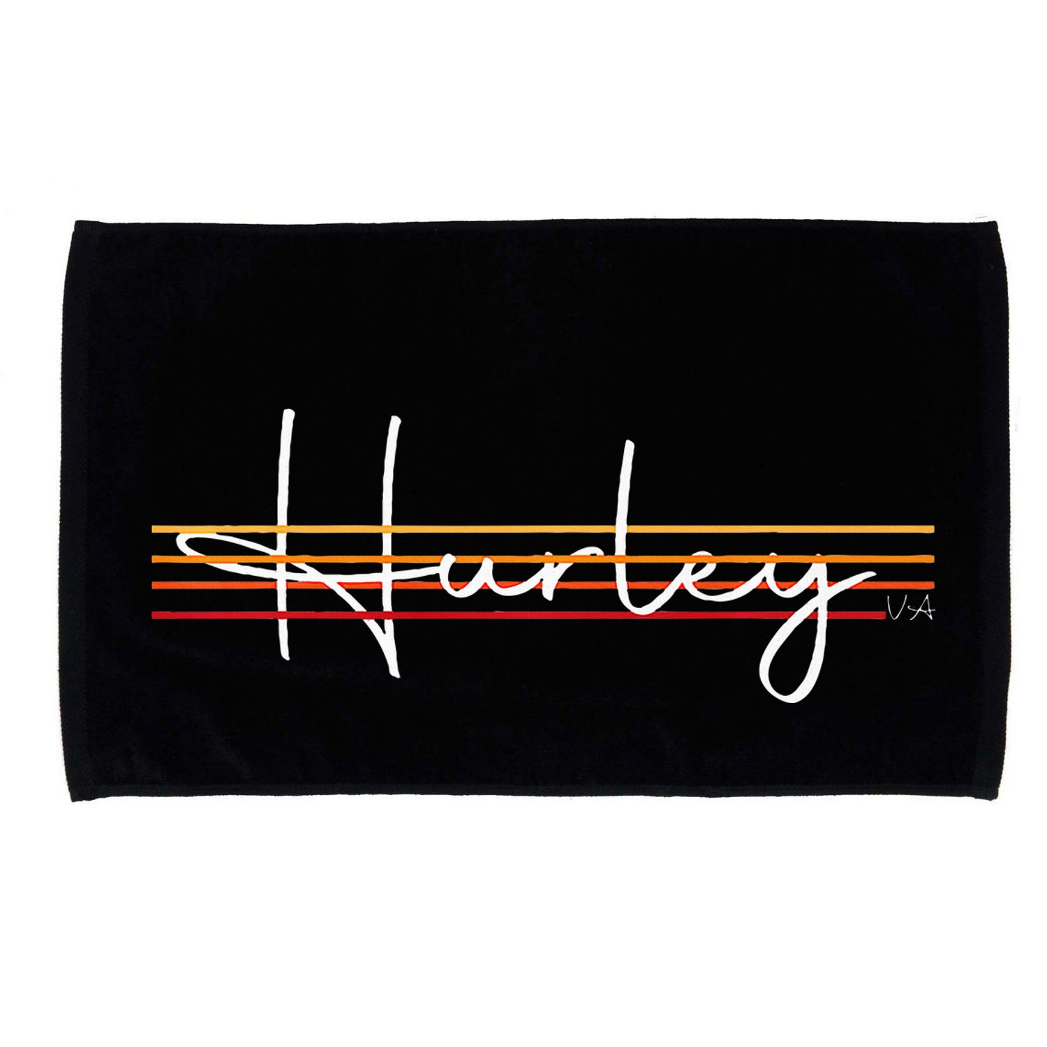 Vintage 1980s Graphic Style Hurley Virginia VA Retro 80s  Microfiber Hand Towel