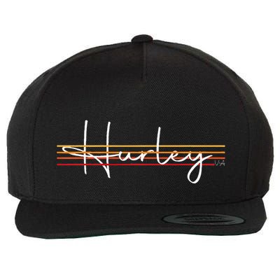 Vintage 1980s Graphic Style Hurley Virginia VA Retro 80s  Wool Snapback Cap