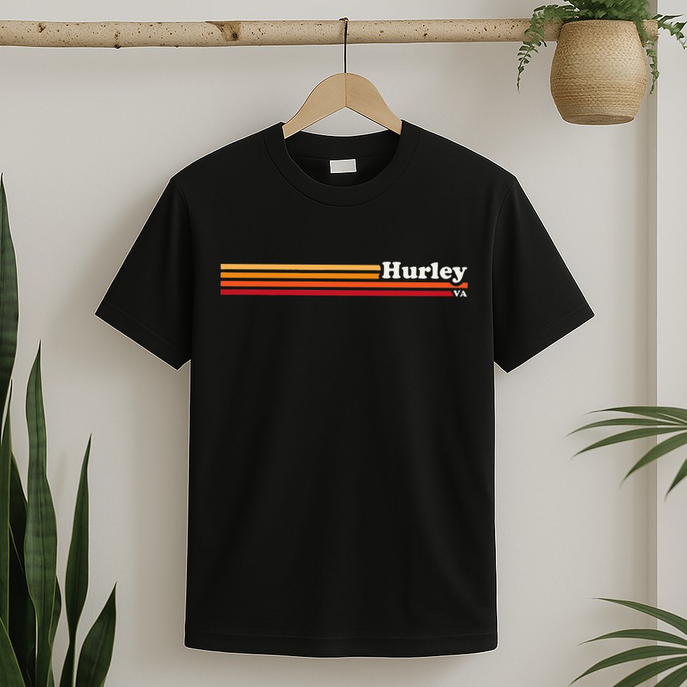 Vintage 1980s Graphic Style Hurley Virginia T-Shirt