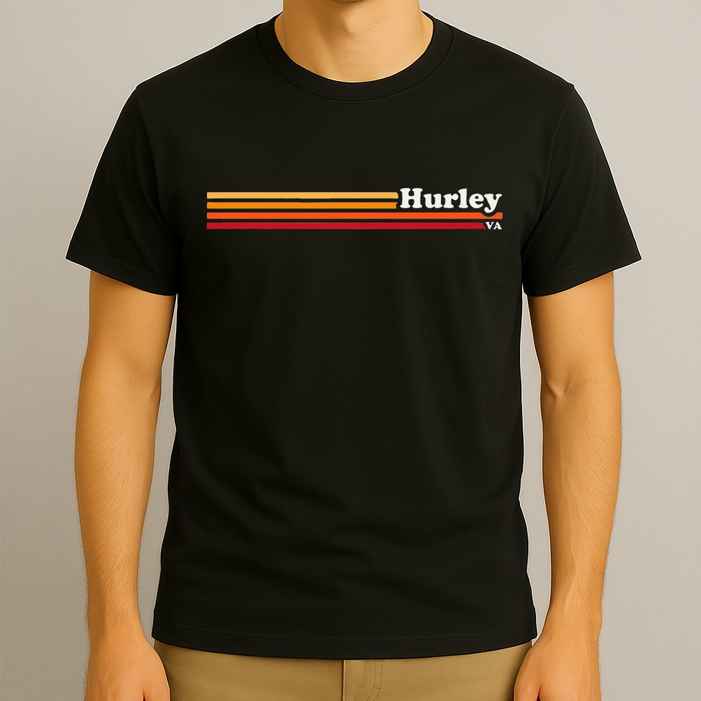 Vintage 1980s Graphic Style Hurley Virginia T-Shirt