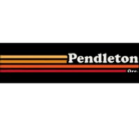 Vintage 1980s Graphic Style Pendleton Oregon Bumper Sticker