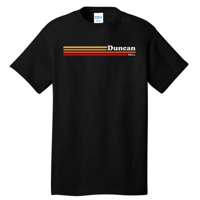 Vintage 1980s Graphic Style Duncan Oklahoma Tall T-Shirt