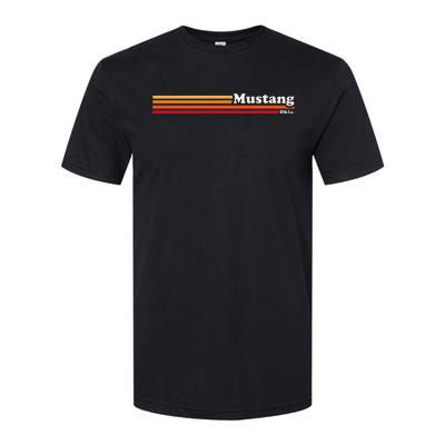 Vintage 1980s Graphic Style Mustang Oklahoma Softstyle CVC T-Shirt