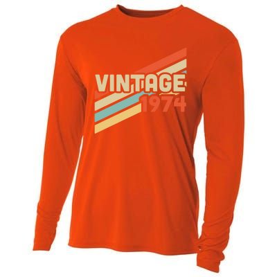 Vintage 1974 Gift Cooling Performance Long Sleeve Crew