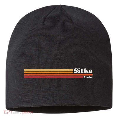 Vintage 1980s Graphic Style Sitka Alaska Sustainable Beanie
